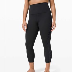 LULULEMON black Align Super High-Rise Crop Velvet